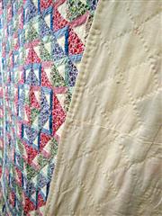 VTG QUEEN SIZE COTTON HANDMADE AND MACHINE CRAFTED MULTICOLORED PATCHWORK QUILT